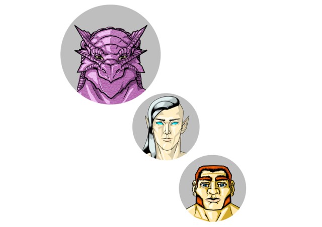 Desenho de Personagem: Grupo Reunido (Cabeça)