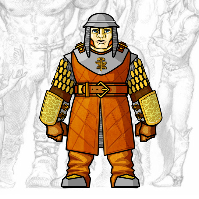Desenho de Personagem: CLÉRIGO ANÃO (Corpo&nbsp;Inteiro)