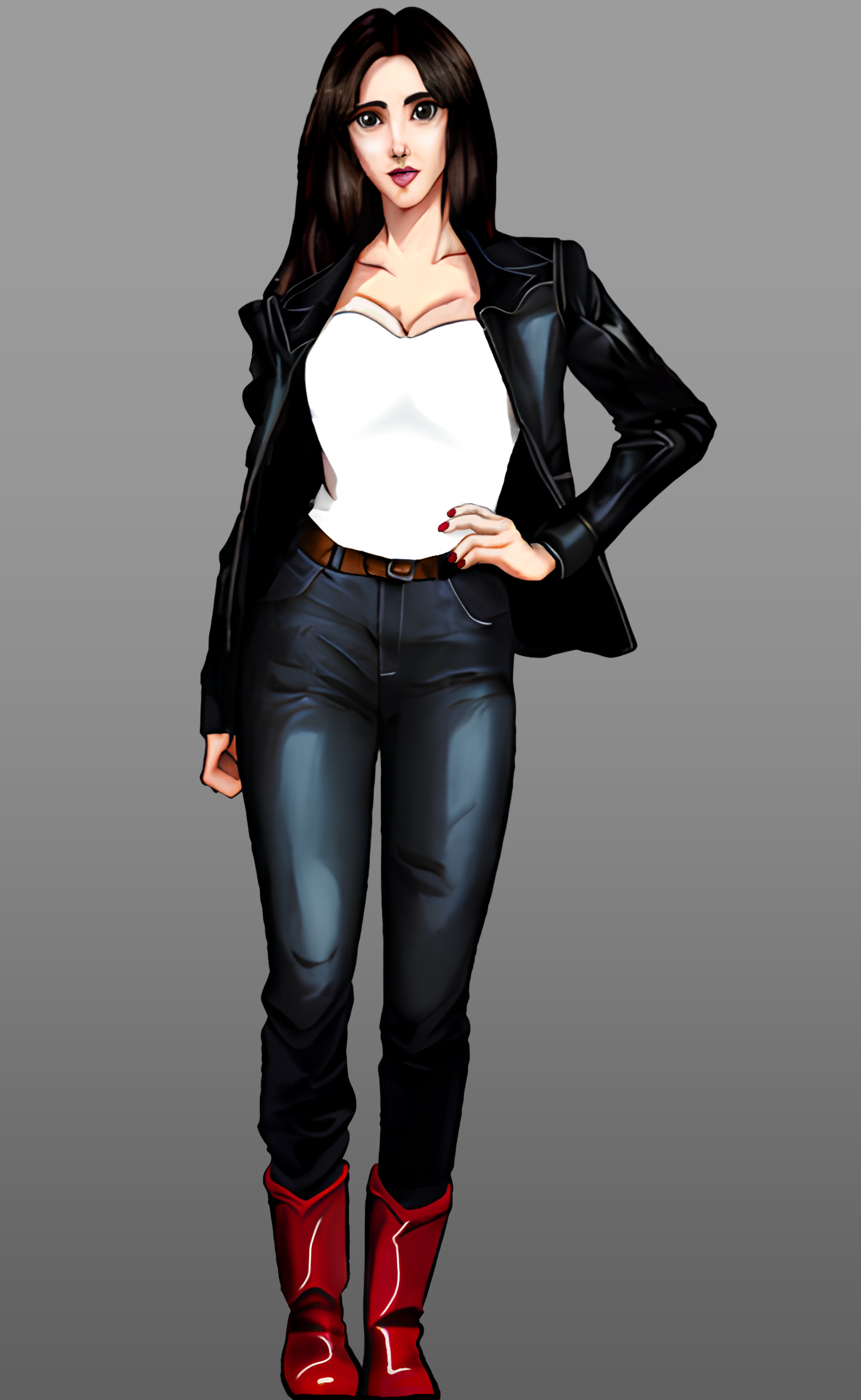 A MULHER DE BOTAS VERMELHAS.