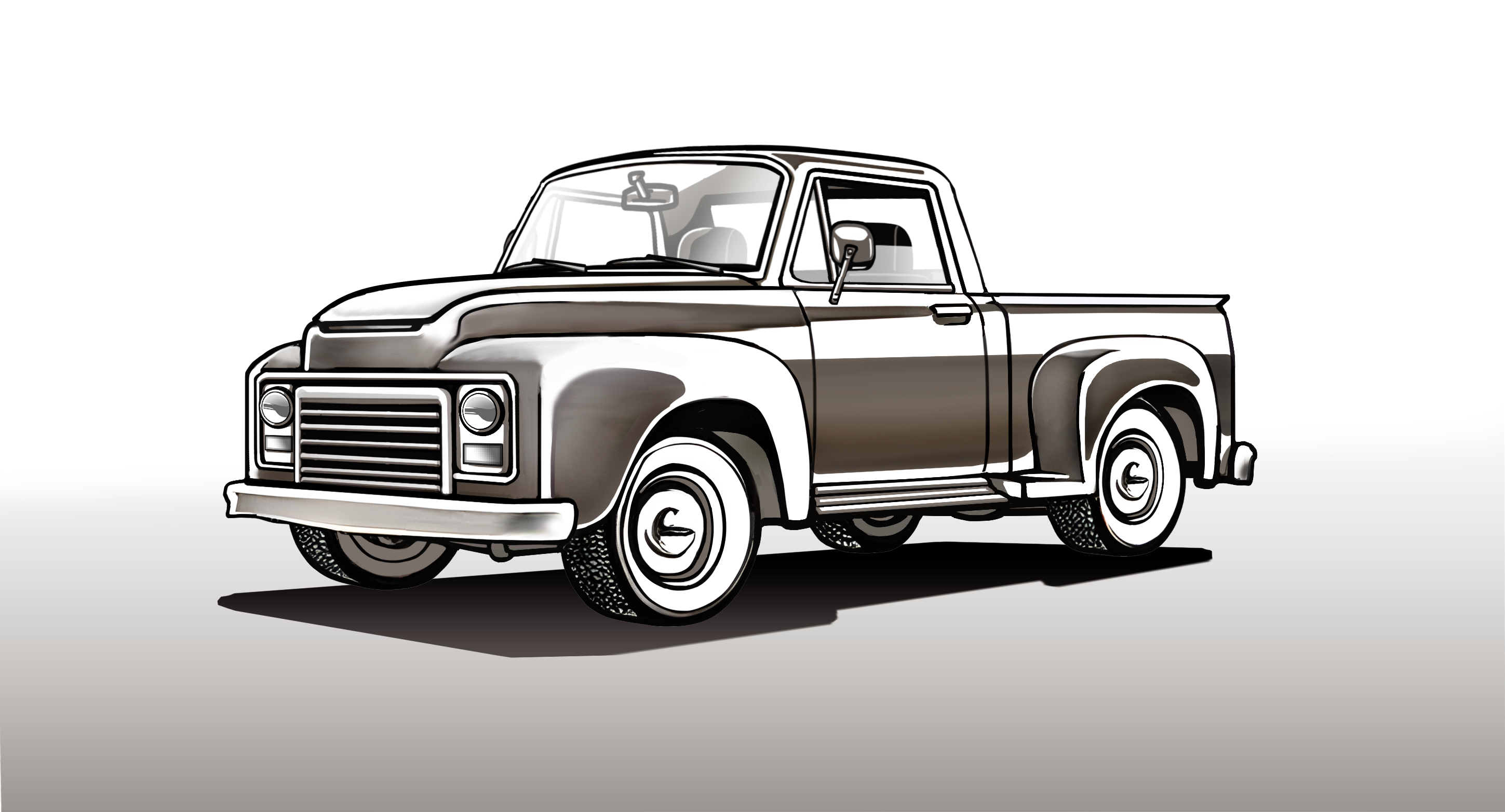 PICKUP VINTAGE PICKUP VINTAGE TONS DE CINZA