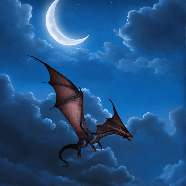 CONTOS DE FADAS - UMA SOMBRA DEMONÍACA NO CÉU NOTURNO