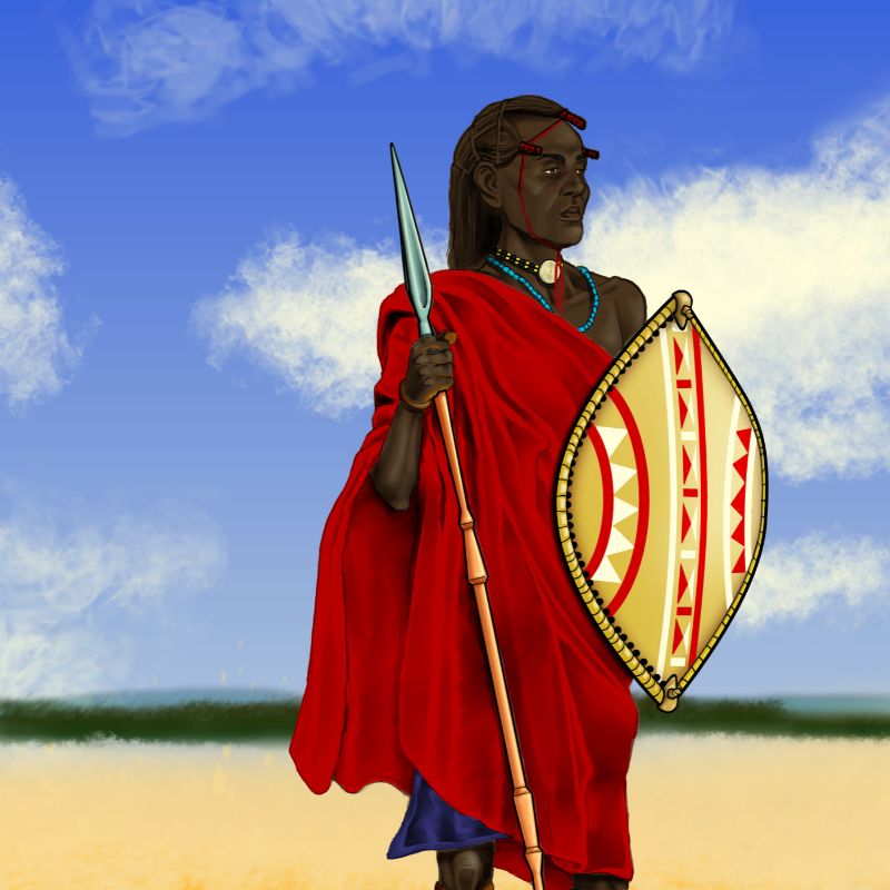 Ilustração: ARQUETIPO – GUERREIRO&nbsp;MAASAI