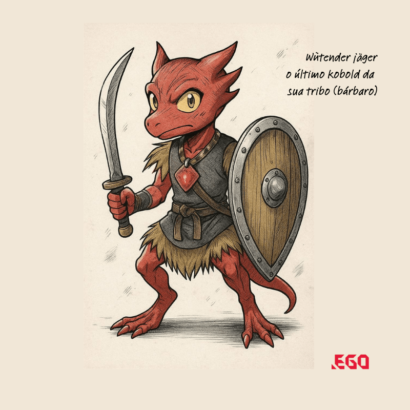 Ilustração: PERSONAGENS – WÜNTENDER JÄGER “corta&nbsp;canela”