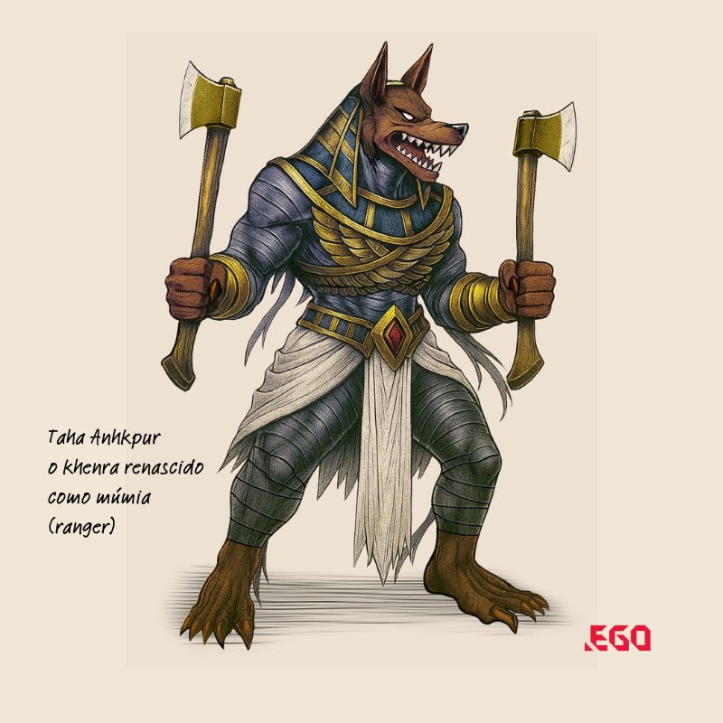 Ilustração: PERSONAGENS – TAHA ANHKPUR “o&nbsp;renascido”