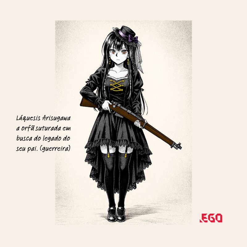 Ilustração: PERSONAGENS -LAQUÉSIS&nbsp;ARASUGAWA